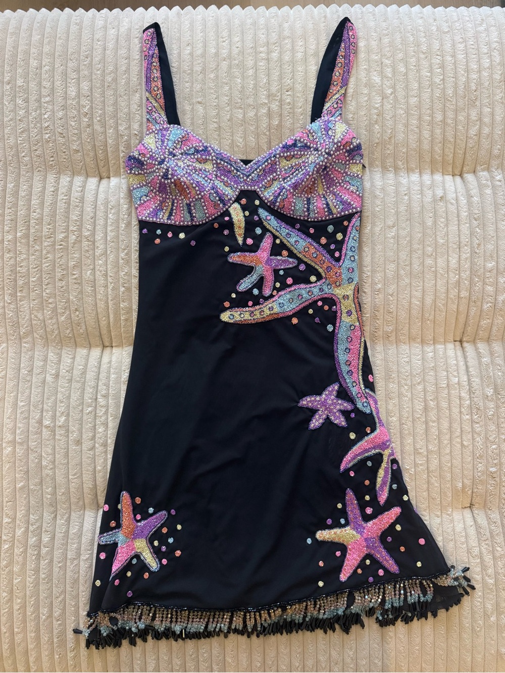 Oceanus - hand beaded mini dress